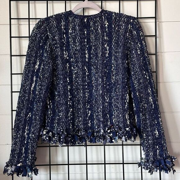 Vintage Estelle Gracer Fiber Artist Art-to-Wear Handwoven Cardigan Jacket Knit - Picture 3 of 13